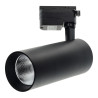Foco LED preto ajustável 30W para rail