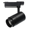 Foco LED preto ángulo ajustável 30W para rail