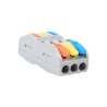 Conector rápido 3 entradas 3 saídas 0,2-4mm²