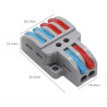 Conector rápido 2 entradas 4 saídas 0,08-4mm²