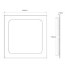 Downlight - Square 18W Panel BLACK